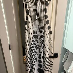AFRM  NEVER WORN Black and White polka dot Maxi Dress